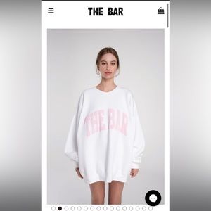 Medium White/Blush The Bar Sweatshirt